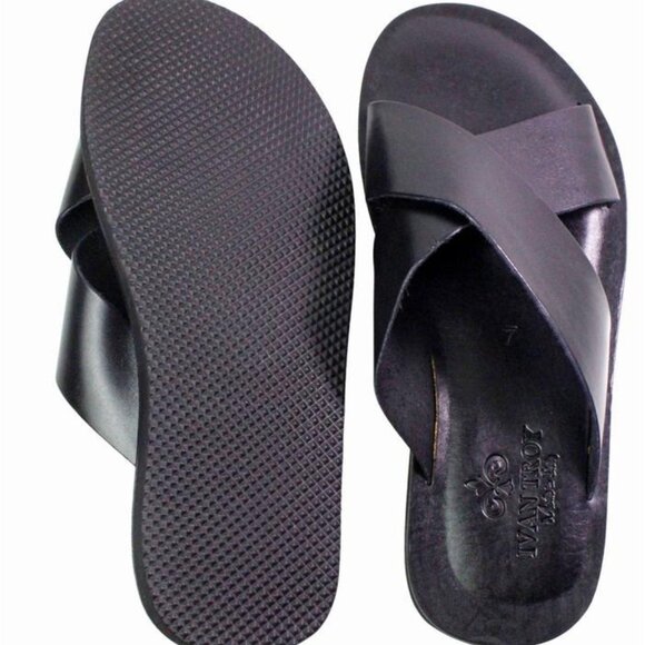 Malibu Black Italian Mens Sandals Shoes, Leather Shoes main image 3